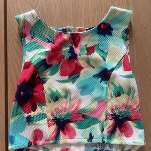 2 piece floral top and skirt XS Lulu’s